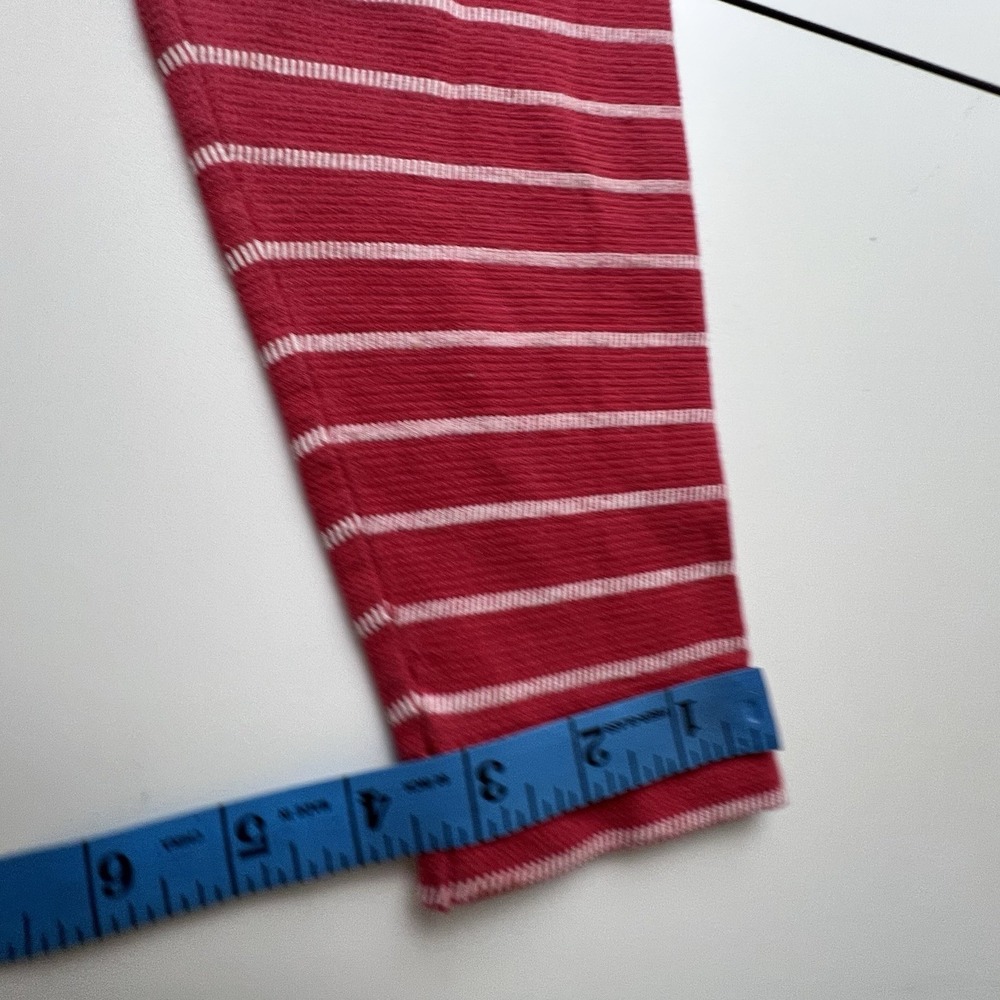LRL Lauren Jeans Co. RALPH LAUREN Red Stripe 100% Cotton Zip Pocket Top M - Picture 11 of 15